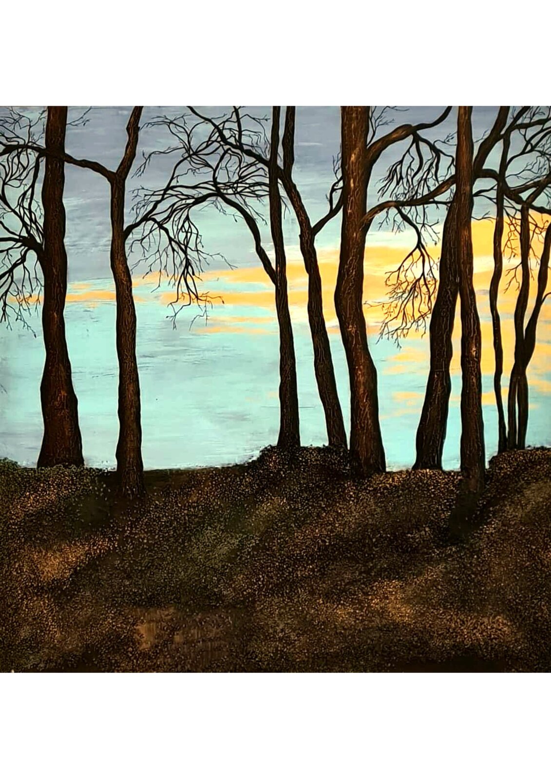 Crépuscule 
Acrylique sur toile 
Dimensions : 90 x 90 cm