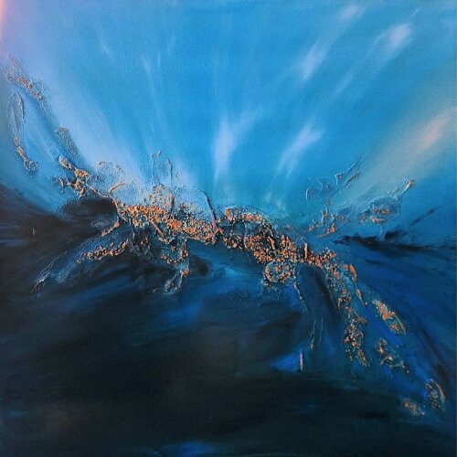 L'abysse 
L'huile sur toile 
Dimmension : 90 x 90 cm