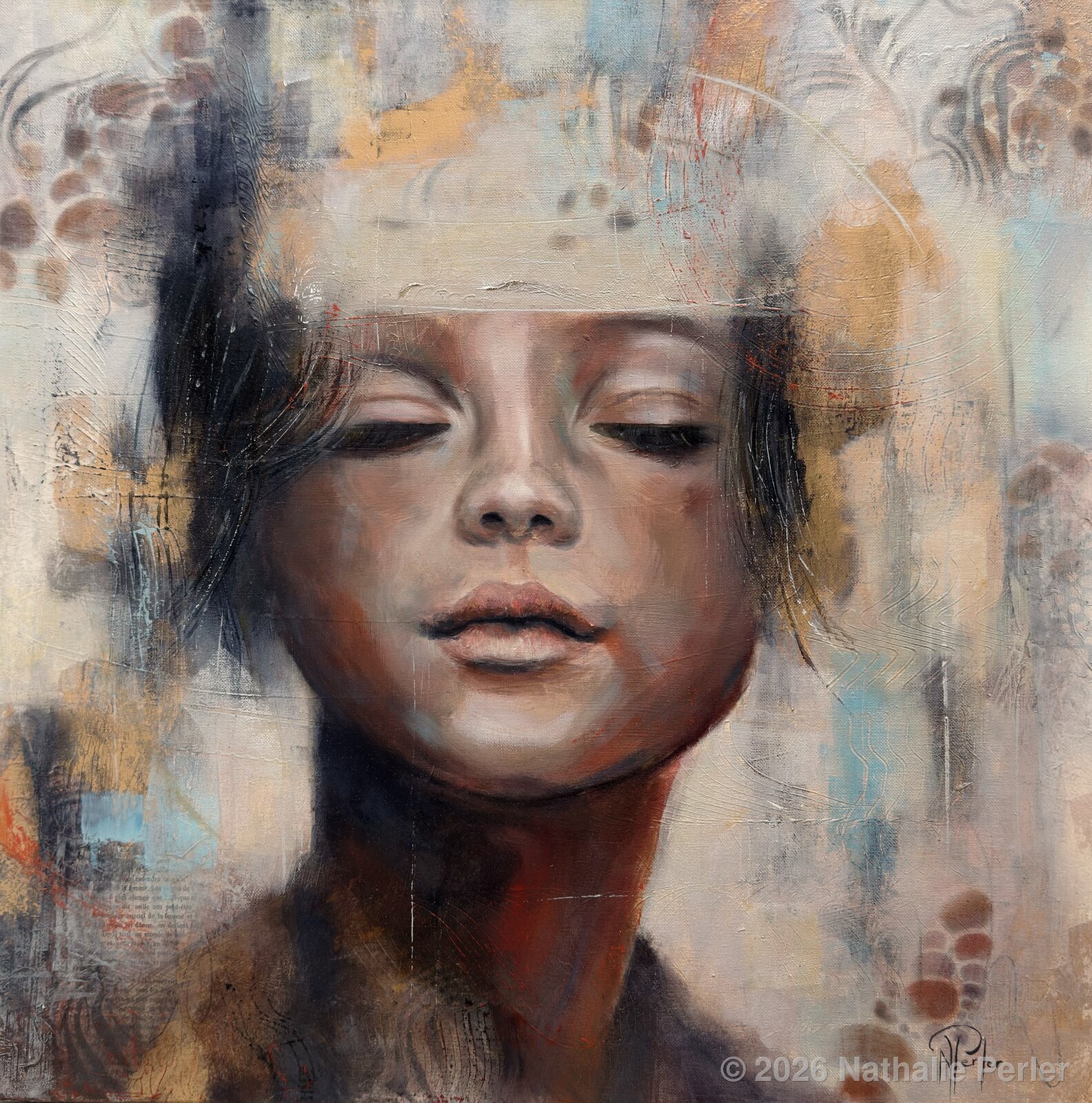 Le Fil du Rêve
Avant que le monde nous dise ce qui est possible, il existe un espace en nous où tout peut encore naître. Un espace libre. Intact. Ouvert. Les yeux fermés, ce garçon semble relié à cet endroit-là : celui où les rêves, les élans et les aspirations peuvent encore être ressentis pleinement avant même d’être compris.
Il semble sentir aspirations avant même de pouvoir les nommer, comme un fil discret qui le relie à sa part la plus vraie.
Les tons neutres et les matières délicates donnent à l’œuvre une grande douceur. Tout se joue dans la retenue, dans ce moment fragile où un rêve commence à prendre forme à l’intérieur.
Le Fil du rêve est une invitation à rester proche de cette part intime qui sait, avant les mots, ce qui nous anime profondément.
 
Huile sur techniques mixtes sur toile 3D
60x60cm
 
Oeuvre d'art originale unique
Certificat de vente