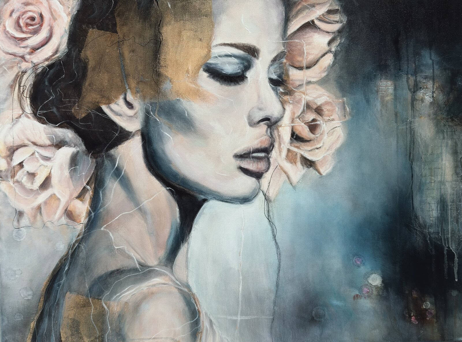 Ode aux Rêves
Elle garde les yeux clos pour mieux entrer dans ce territoire où les rêves éclairent ce que la vie oublie parfois.
Debout, droite, elle laisse monter une force intérieure apaisée —
une détermination calme qui ne cherche jamais la grandeur, seulement la justesse.
Dans le silence du rêve, elle recueille ce qui doit revenir sur terre :
la clarté, la simplicité, la paix qui remet tout à sa place.
Elle y puise une lucidité sobre, une lumière essentielle qu’elle ramène avec elle, sans bruit.
Ode aux Rêves parle de ce passage intérieur.
De cette capacité à aller dans l’invisible pour nourrir le visible.
À revenir chargée de qualités qui apaisent, qui recentrent, qui rendent la vie plus humaine.
Une toile qui nous rappelle que les rêves ne sont pas une fuite,
mais une source —
un lieu où l’on apprend à ramener l’essentiel.
 
Huile sur techniques mixtes sur toile 3d 80x60cm